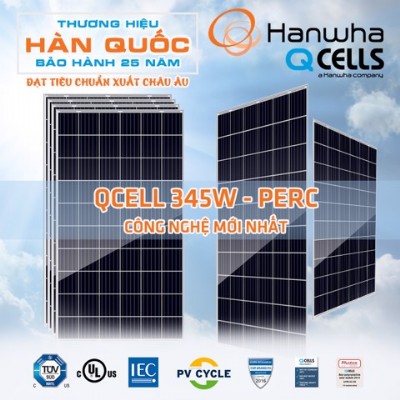 Tấm Pin Mặt Trời HANWHA Q-CELL 345W (Hàn Quốc)