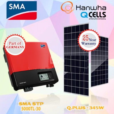 Hệ Thống Điện Mặt Trời Hòa Lưới Cao Cấp SMA 1 Pha - 2.76KWP (8 Tấm Pin)
