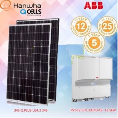 Hệ Thống Điện Mặt Trời Hòa Lưới Cao Cấp ABB 3 Pha - 13.8KWP (40 Tấm Pin)
