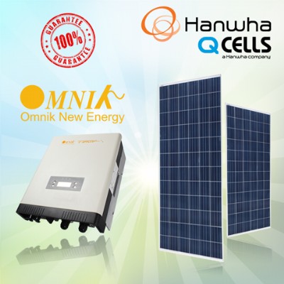 Combo Điện Mặt Trời Hòa Lưới Omnik + Hanwa 1 Pha 2070 WP - 6 Tấm Pin